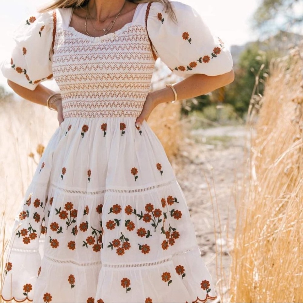 Ivy City Co Greta Rust Floral Small Dress